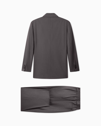 Suit oversized fit in fluid virgin wool
