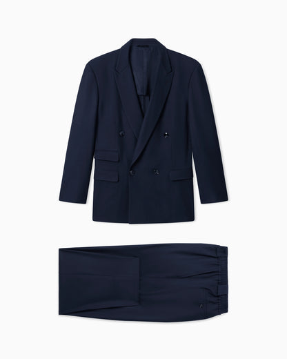 Suit oversized fit in fluid virgin wool