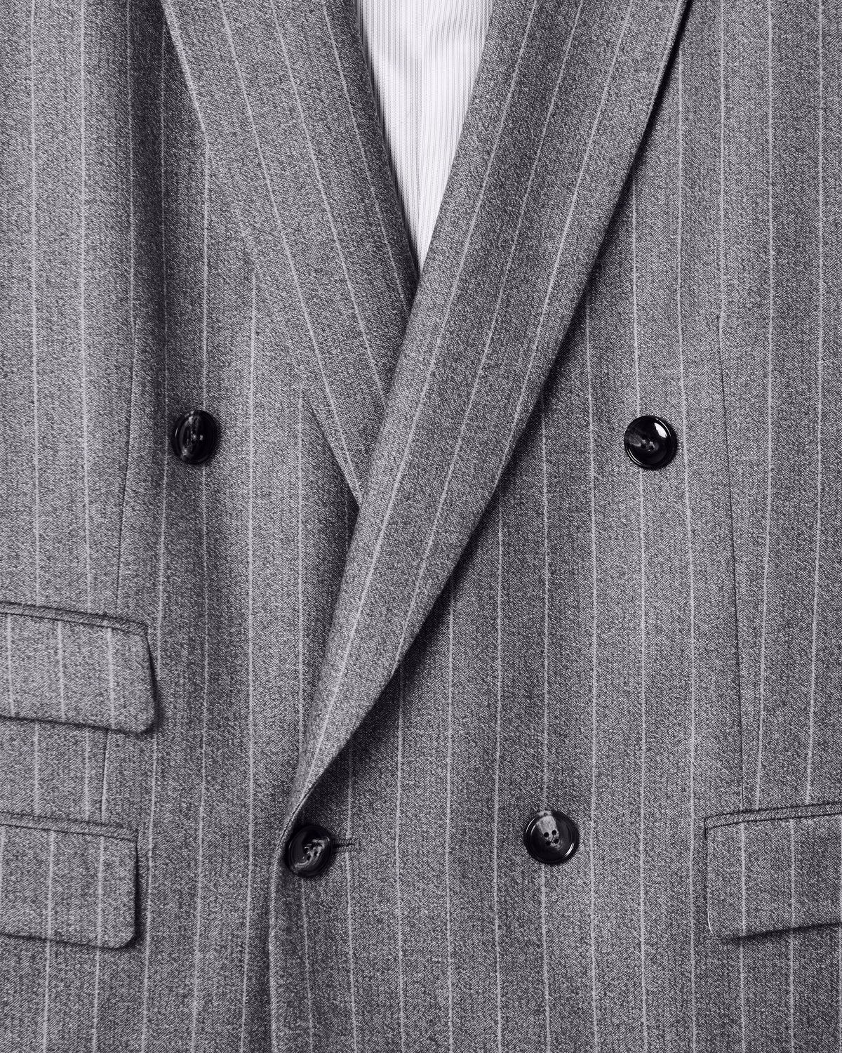 Oversized suit Heritage in jacquard pinstripe virgin wool