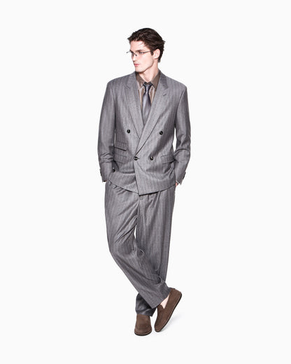 Oversized suit Heritage in jacquard pinstripe virgin wool