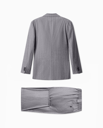 Oversized suit Heritage in jacquard pinstripe virgin wool