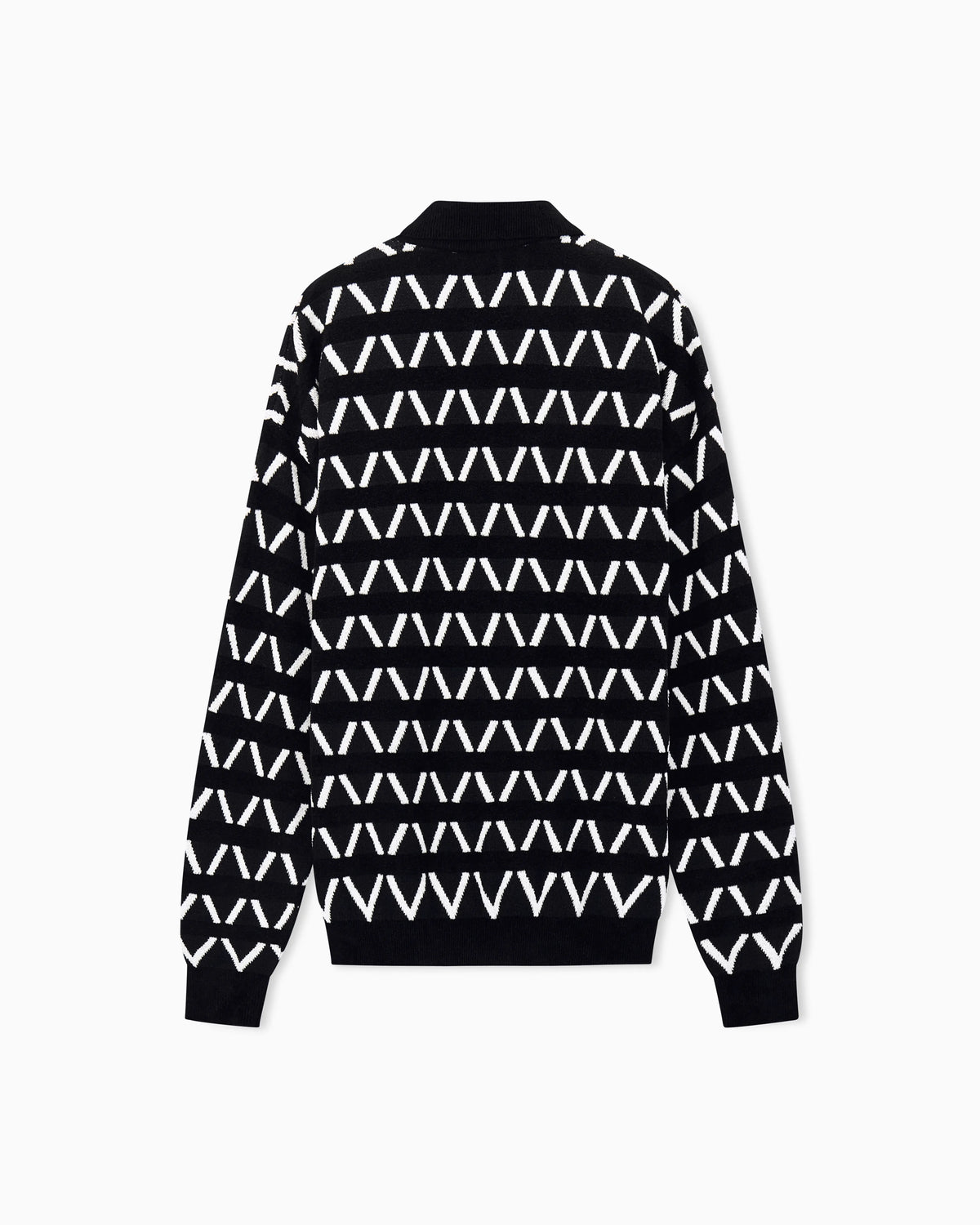 Sweater oversized jacquard in virgin wool and viscose