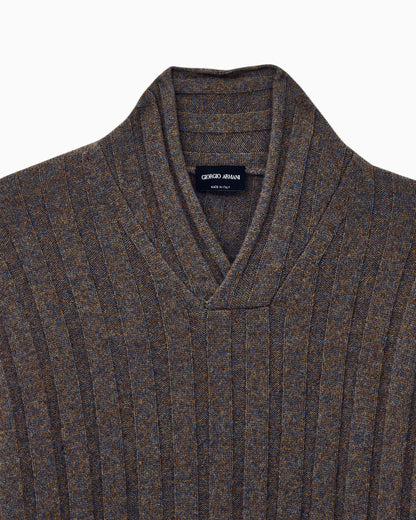 Sweater regular fit in wool with large rib stitch