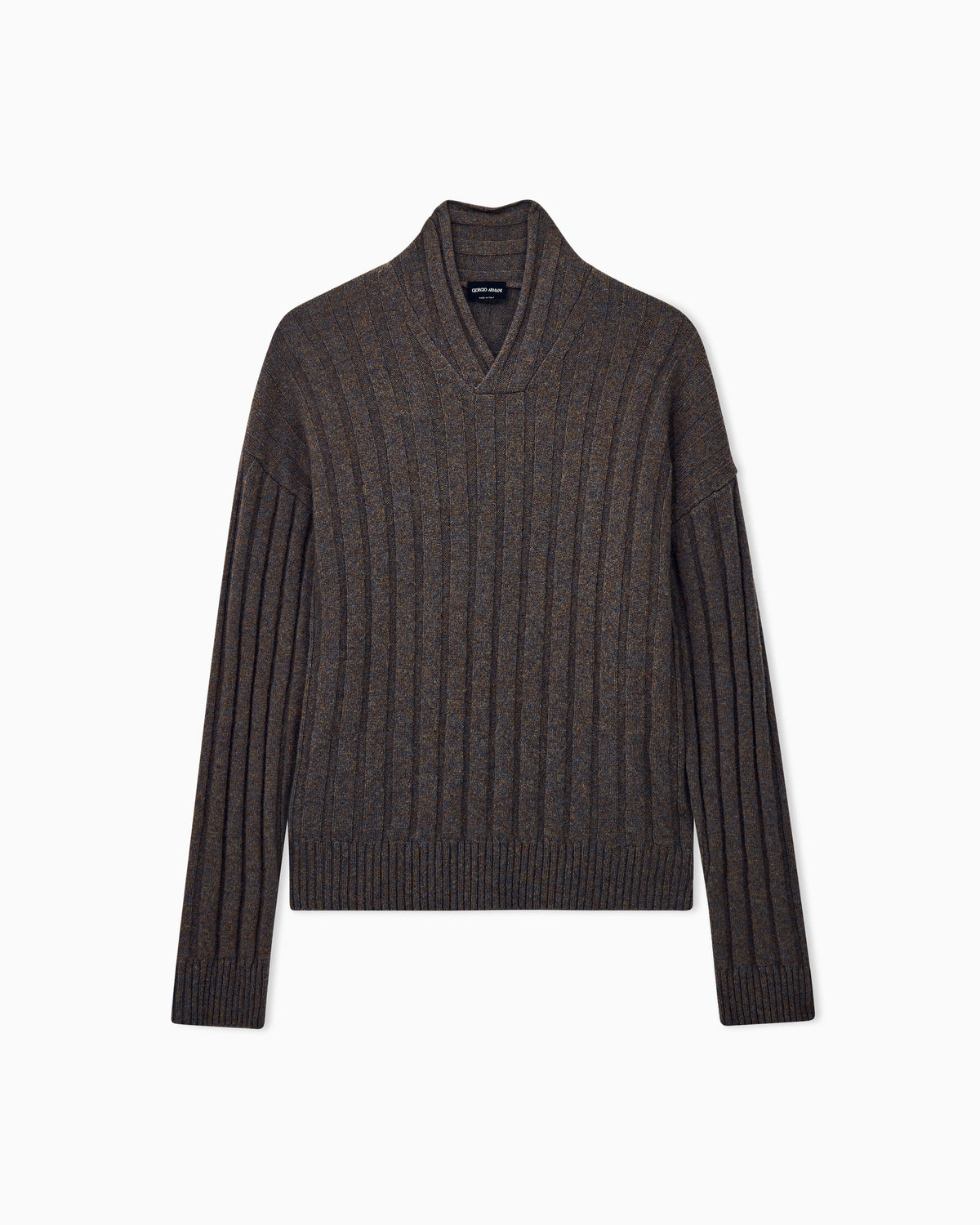 Sweater regular fit in wool with large rib stitch
