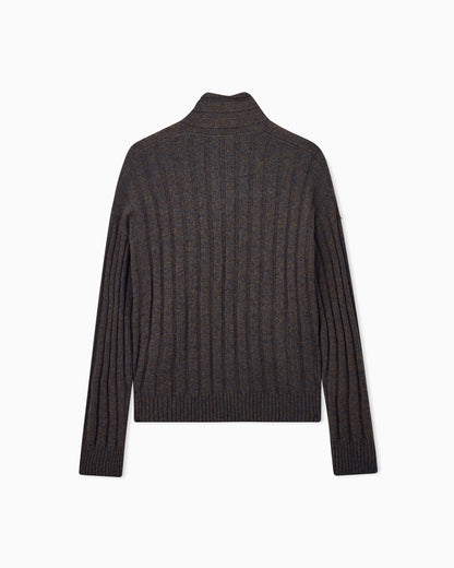 Sweater regular fit in wool with large rib stitch