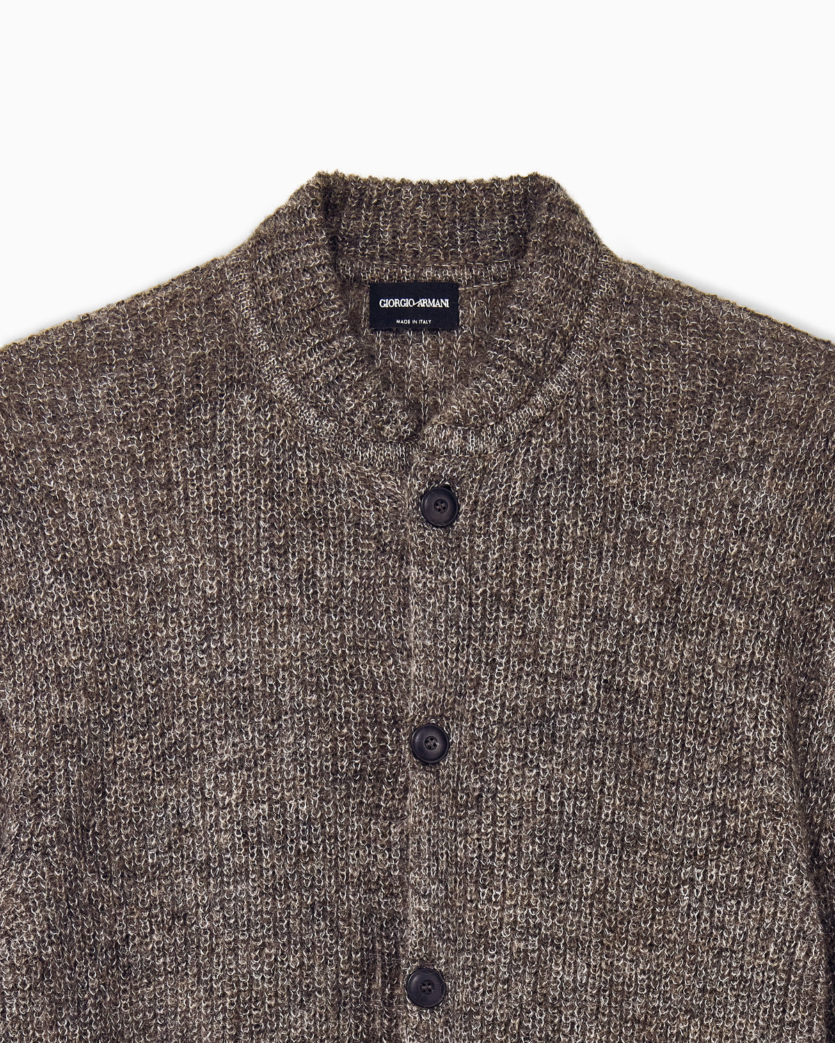 Cardigan regular fit mohair wool in half cardigan stitch