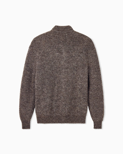 Cardigan regular fit mohair wool in half cardigan stitch