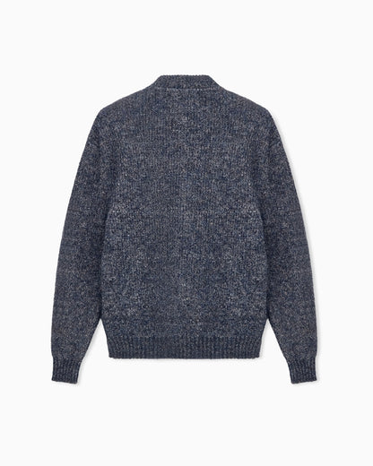 Cardigan regular fit mohair wool in half cardigan stitch