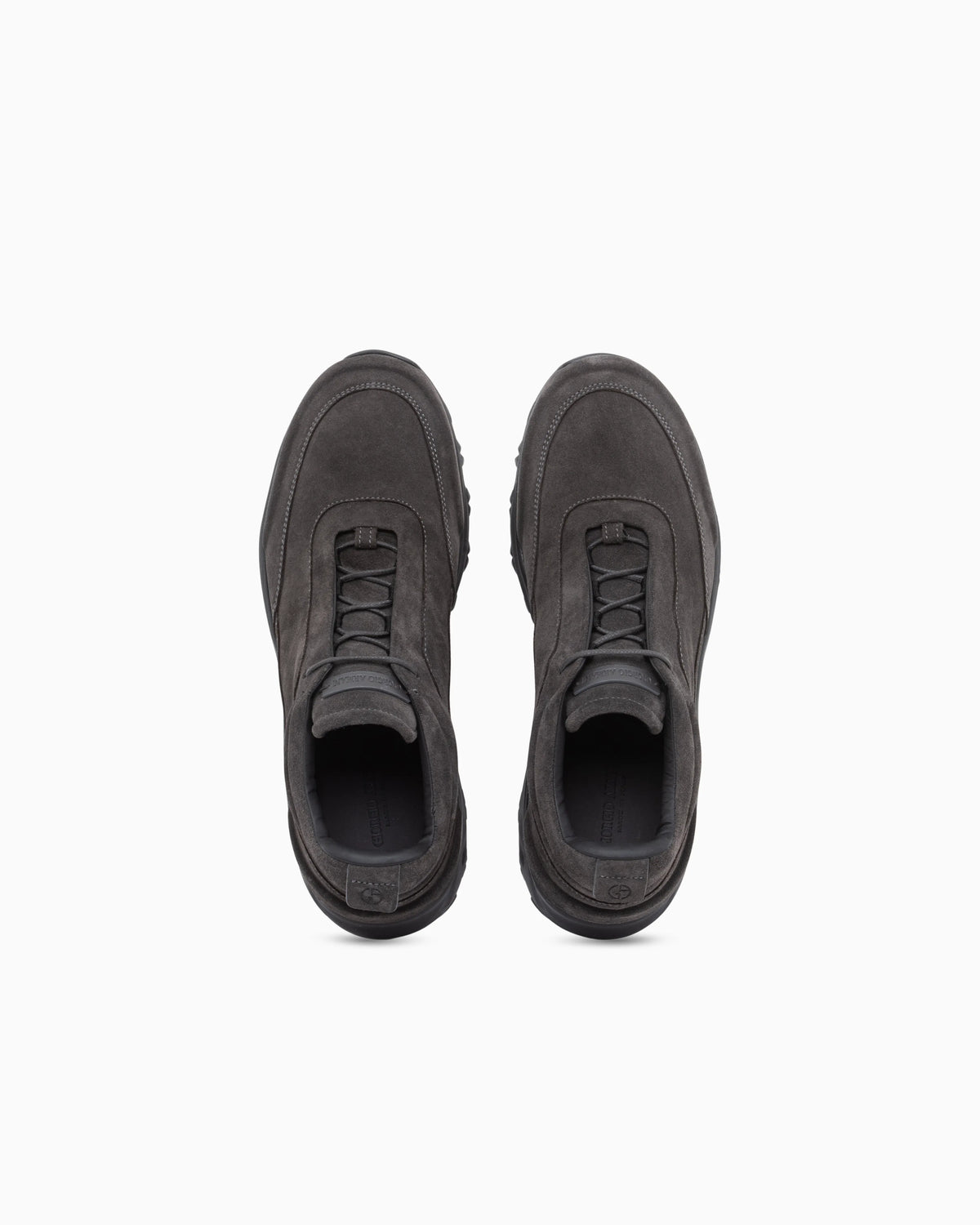 Laced Shoe in suede and leather