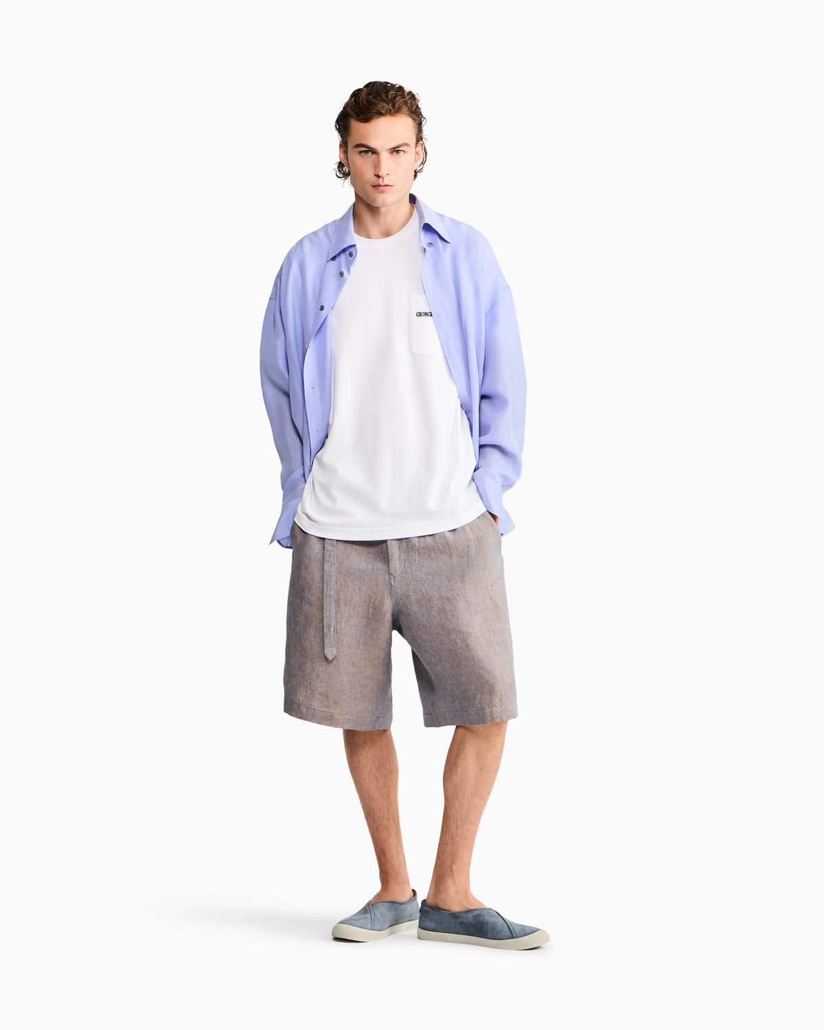 Cotton interlock jersey T-shirt with lettering on the back