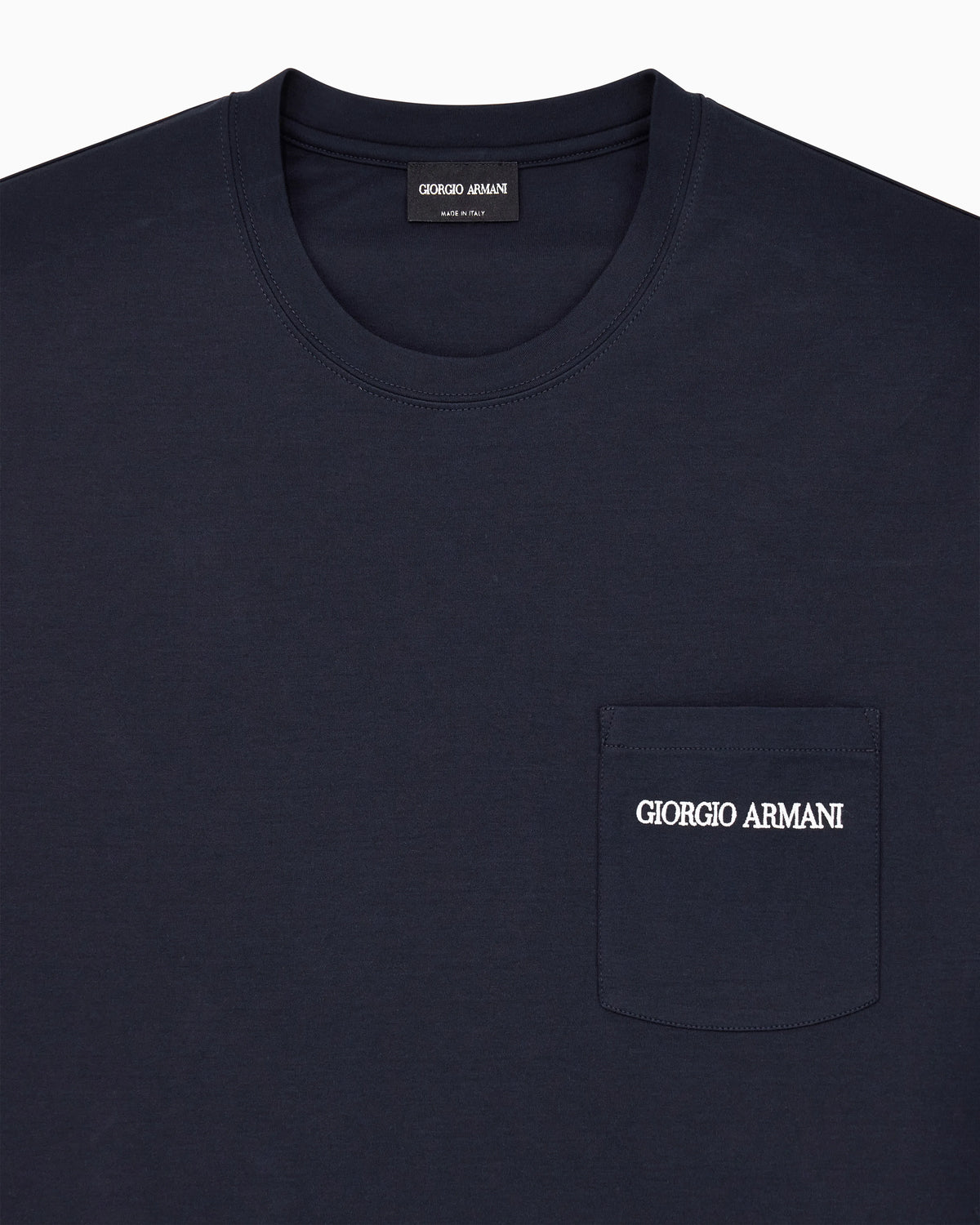 Cotton interlock jersey T-shirt with lettering on the back