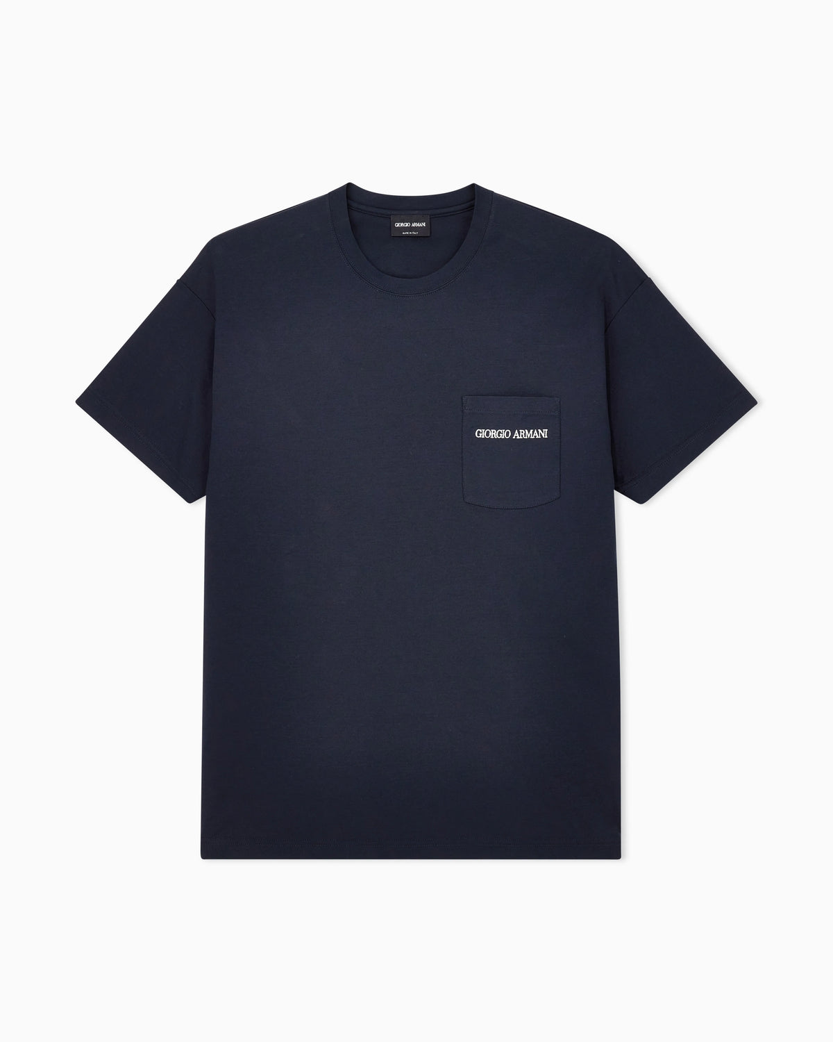 Cotton interlock jersey T-shirt with lettering on the back