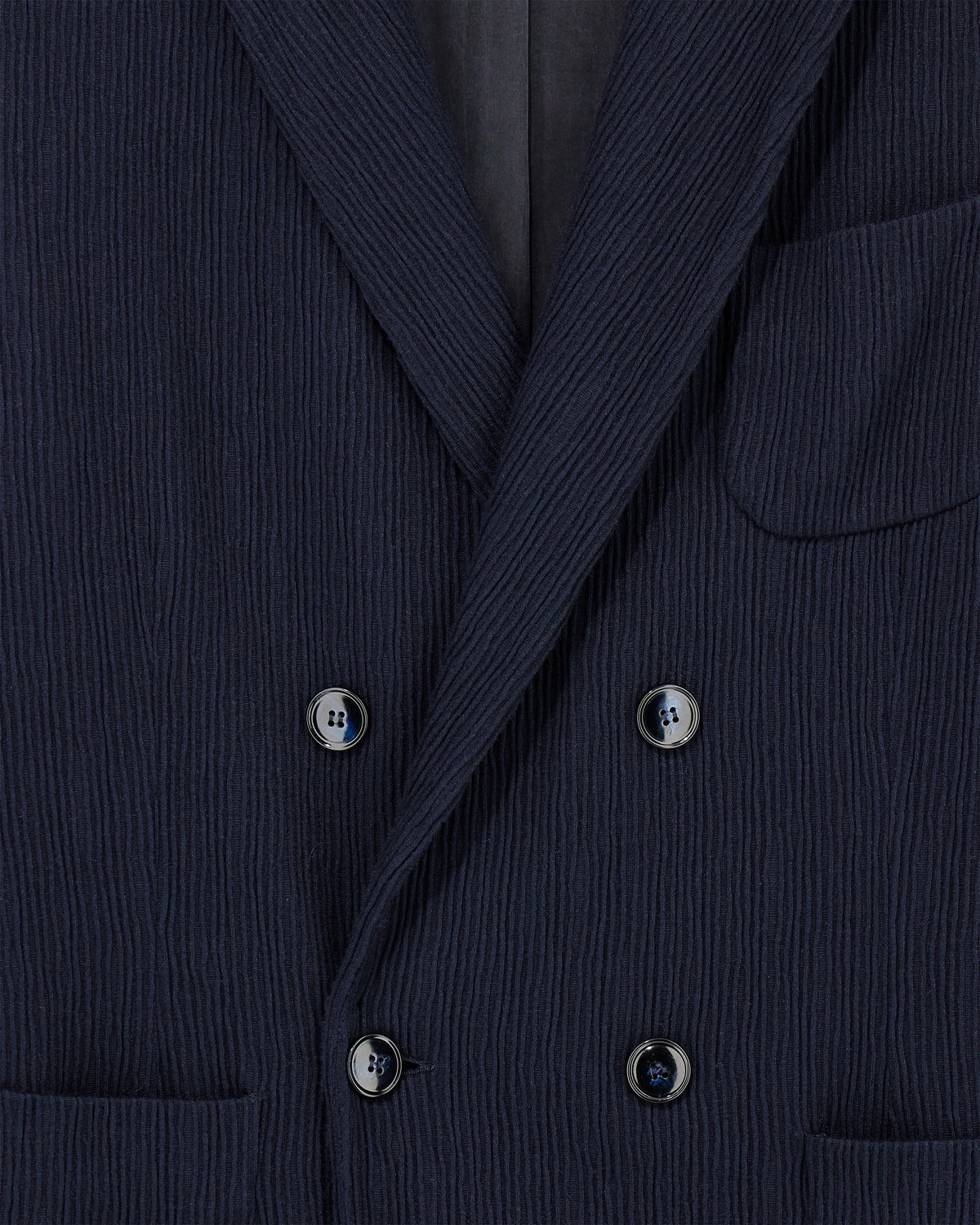Double-breasted jacket seersucker jersey
