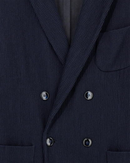 Double-breasted jacket seersucker jersey