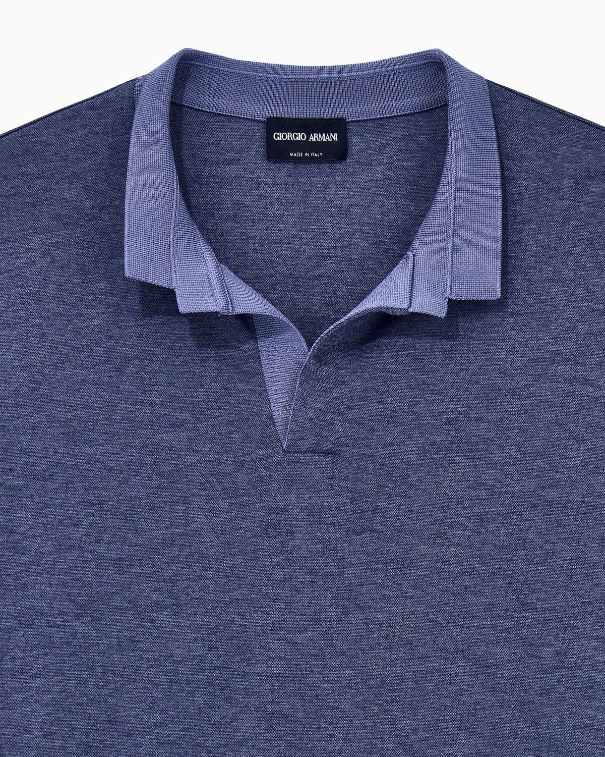 Polo shirt regular fit in cotton silk and cashmere jersey