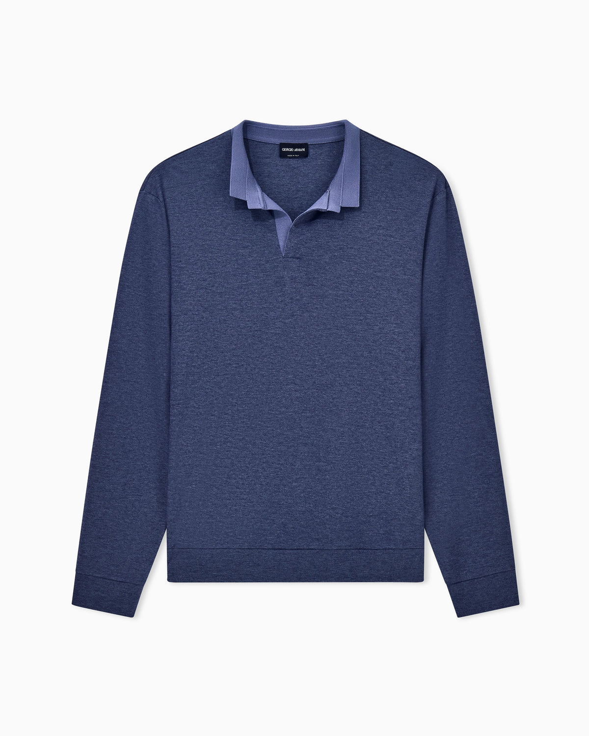 Polo shirt regular fit in cotton silk and cashmere jersey