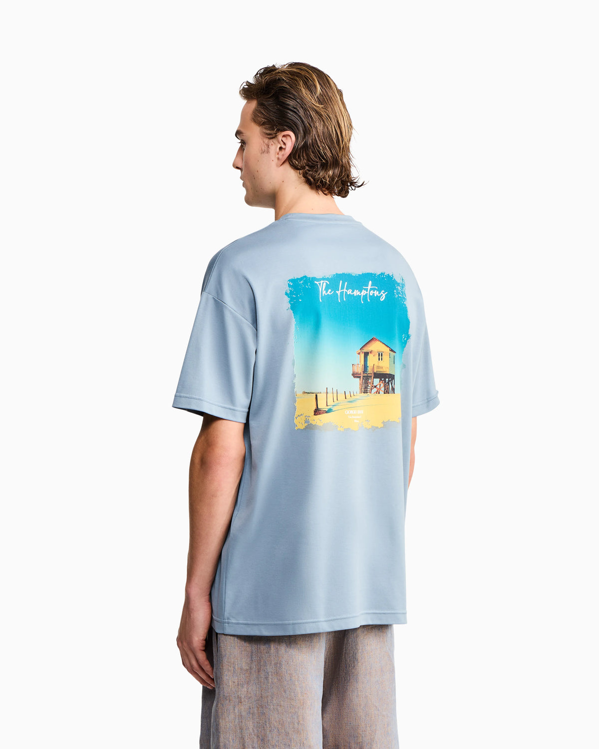 Cotton interlock jersey T-shirt with print on the back