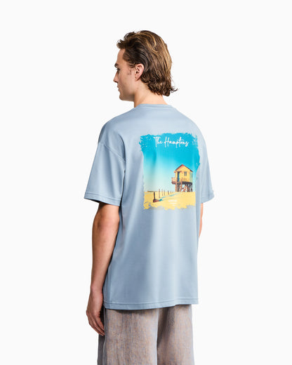 Cotton interlock jersey T-shirt with print on the back