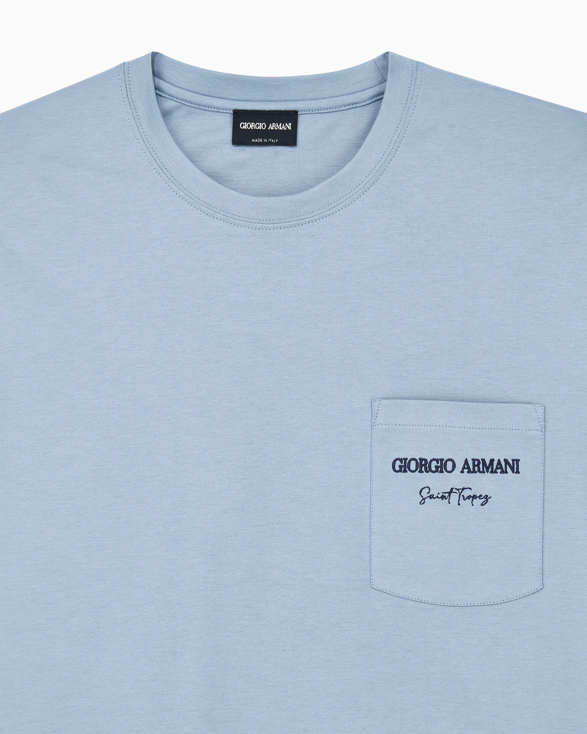 Cotton interlock jersey T-shirt with print on the back