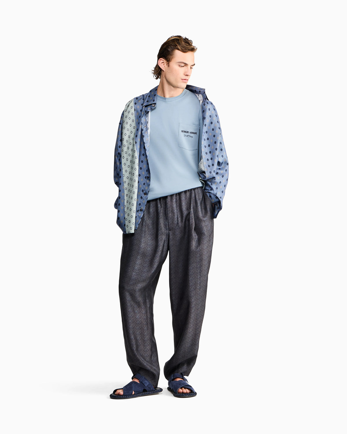 Cotton interlock jersey T-shirt with print on the back