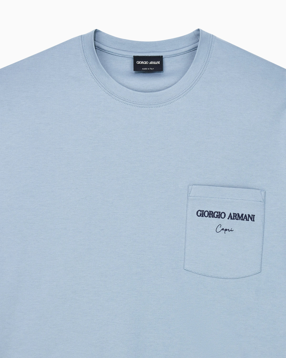 Cotton interlock jersey T-shirt with print on the back