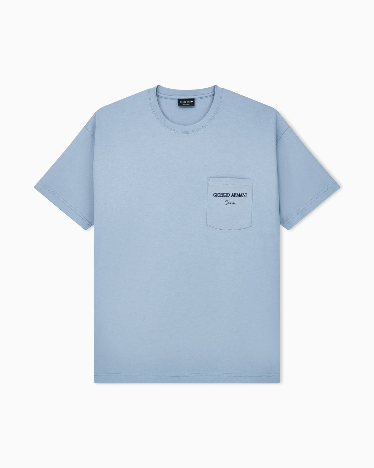 Cotton interlock jersey T-shirt with print on the back