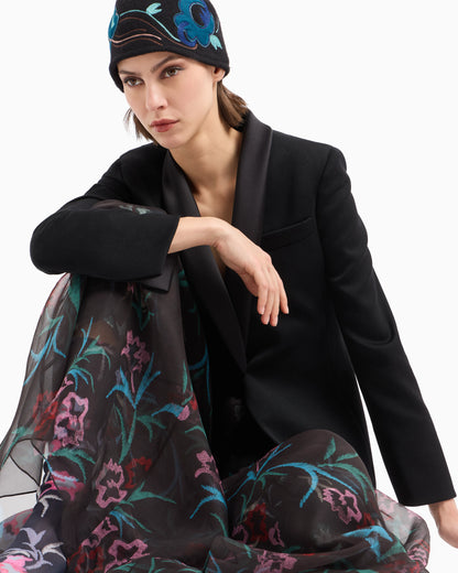 Single-breasted, virgin-wool jacket