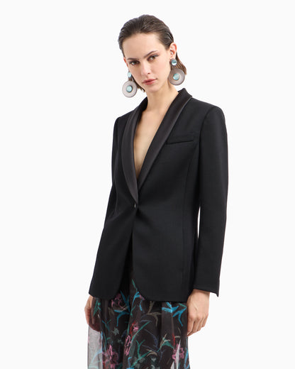 Single-breasted, virgin-wool jacket