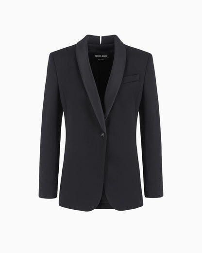 Single-breasted, virgin-wool jacket