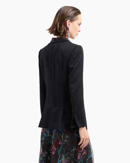 Single-breasted, virgin-wool jacket