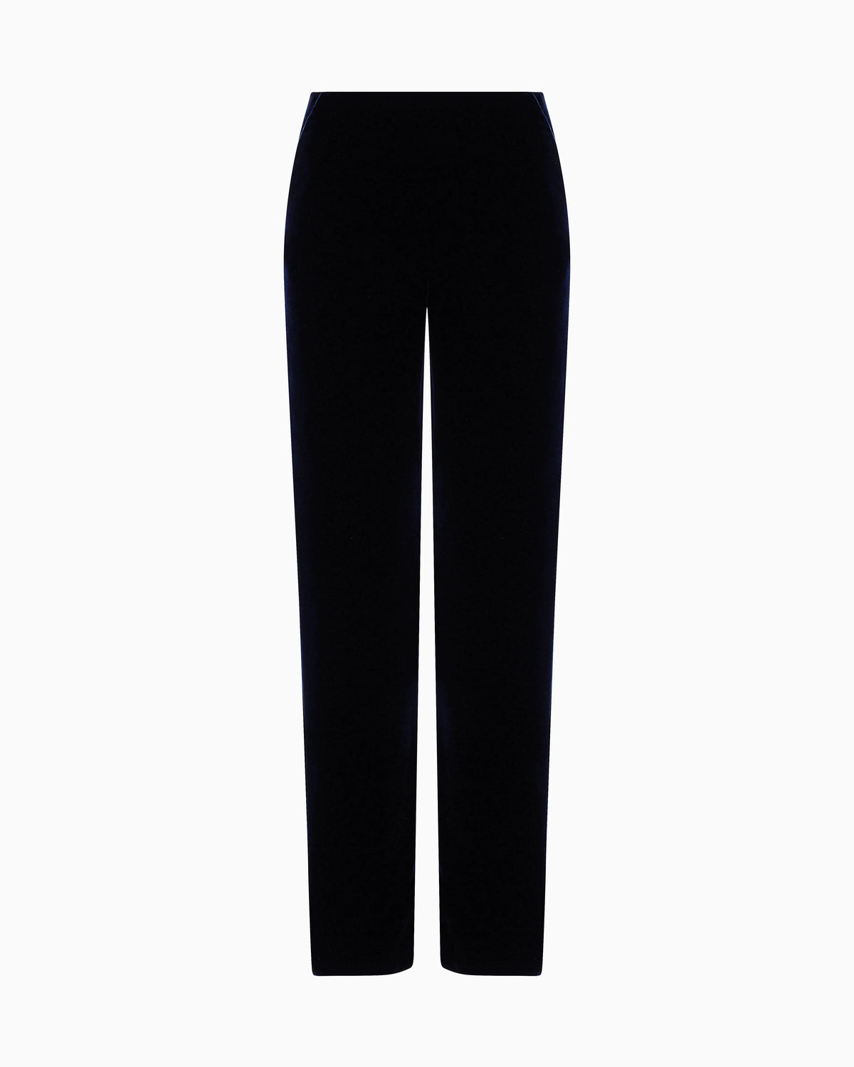 Straight-cut velvet trousers