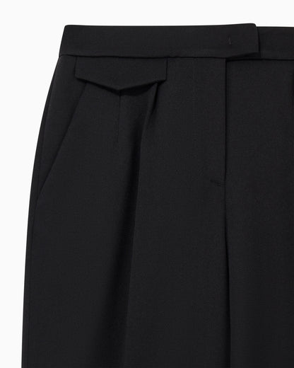 Virgin straight trousers with a flap pocket