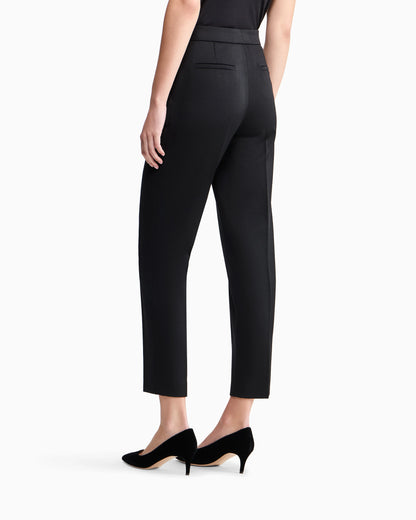 Virgin straight trousers with a flap pocket