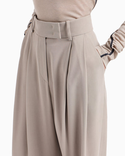 Washed silk trousers