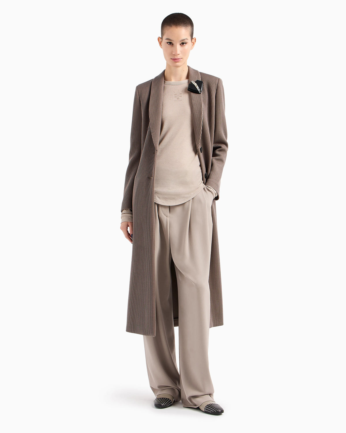 Washed silk trousers
