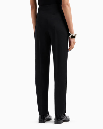 Virgin wool tuxedo trousers