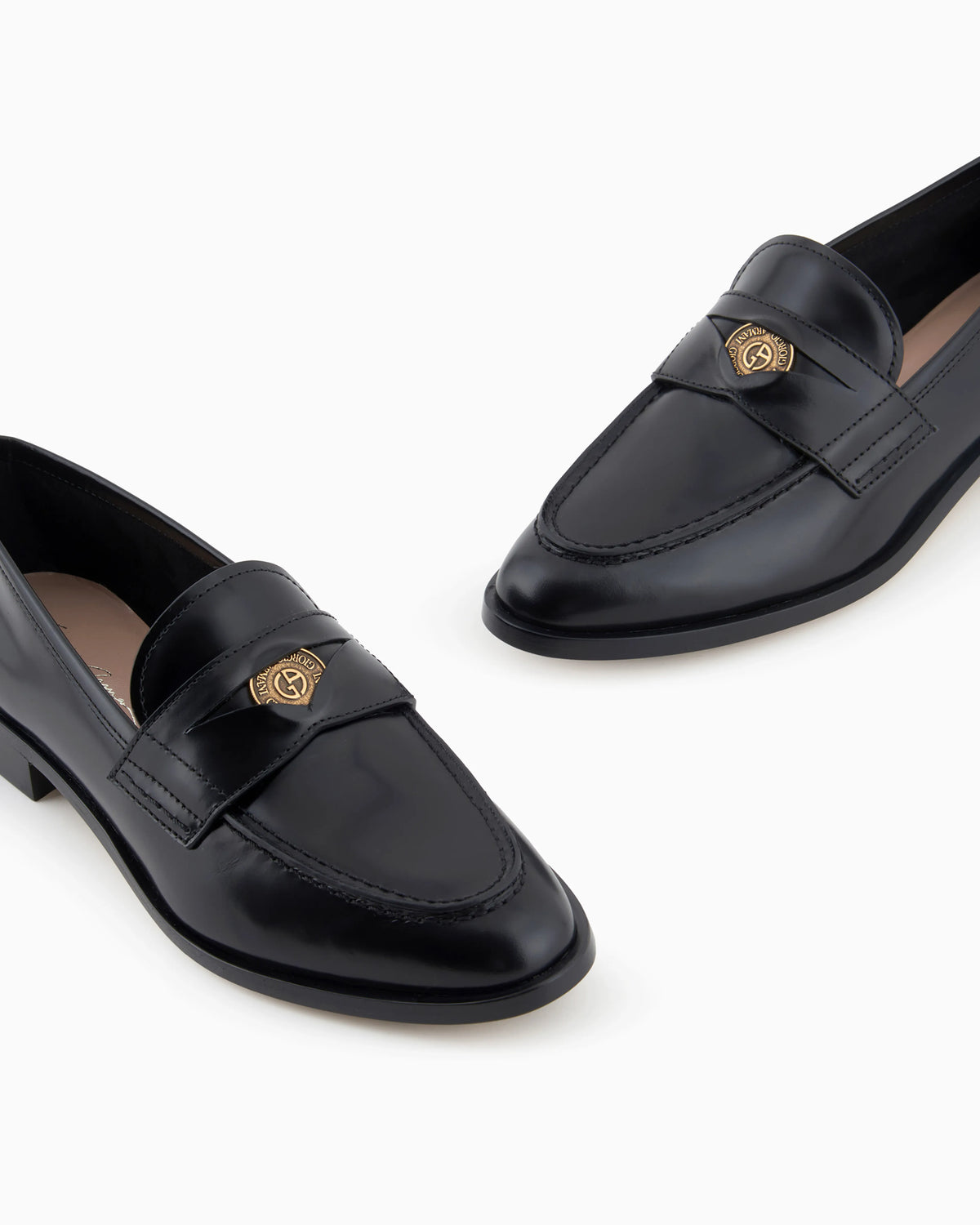 Brushed leather loafers