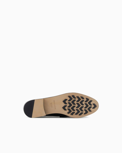 Brushed leather loafers