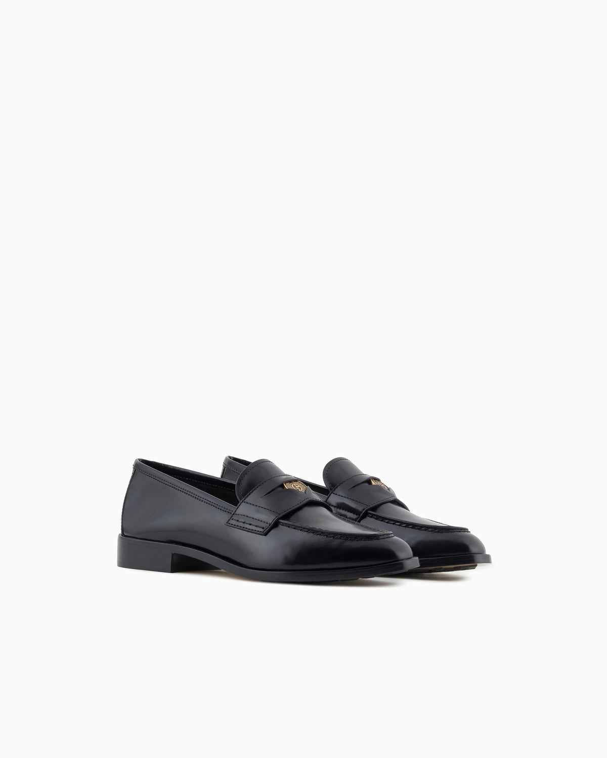Brushed leather loafers