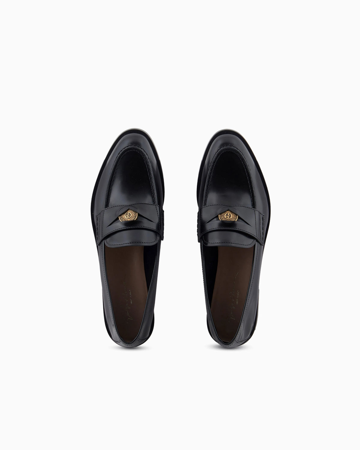 Brushed leather loafers
