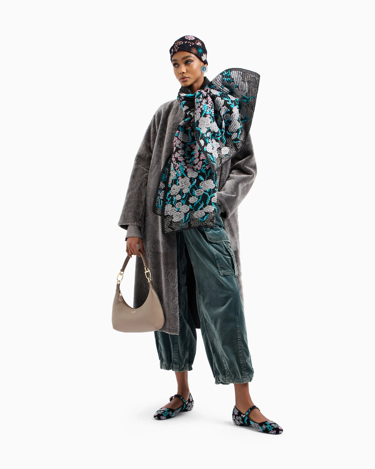 Long shearling coat