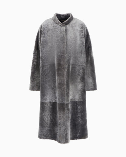 Long shearling coat