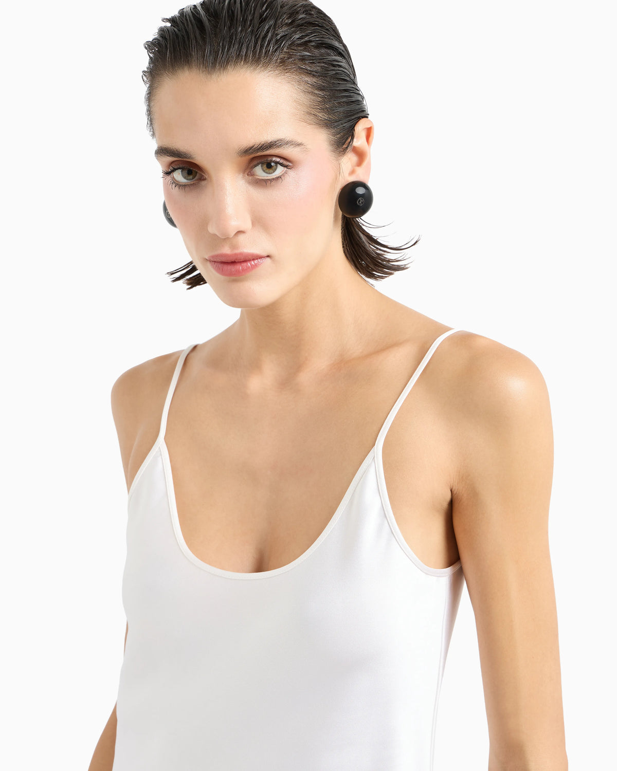 Double-sided silk-satin top