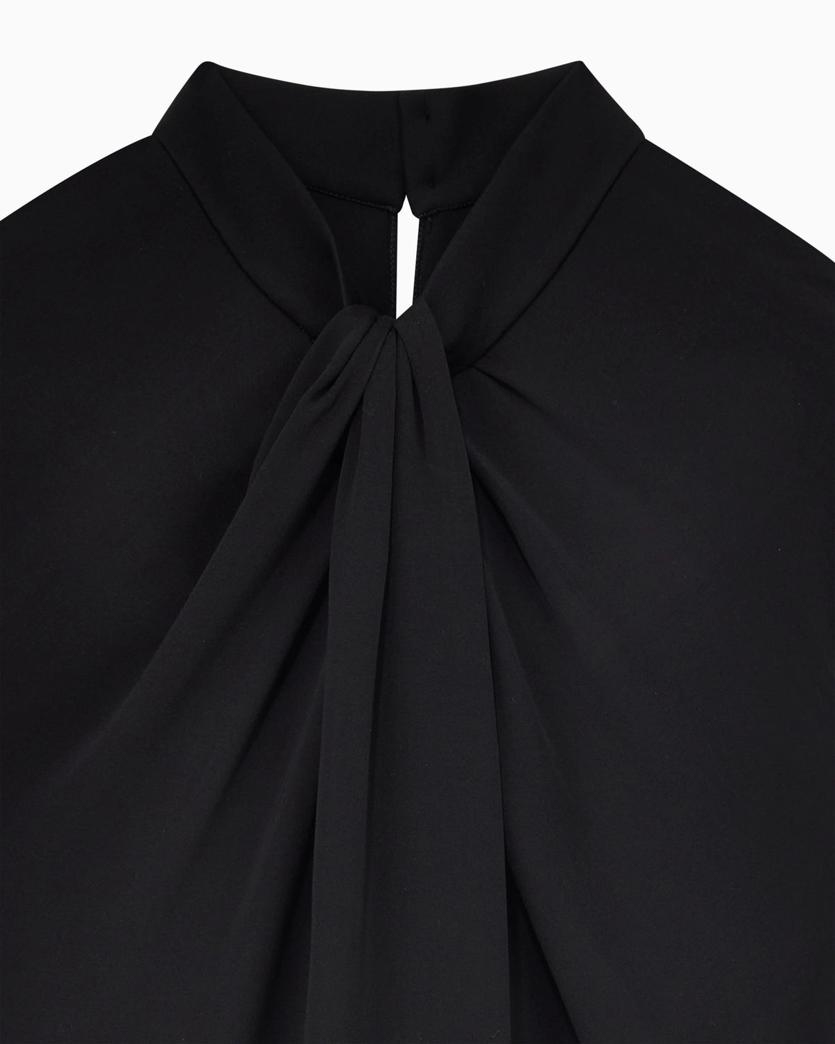 Silk double georgette blouse with front knot
