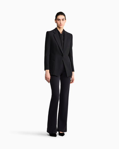 Silk double georgette blouse with front knot