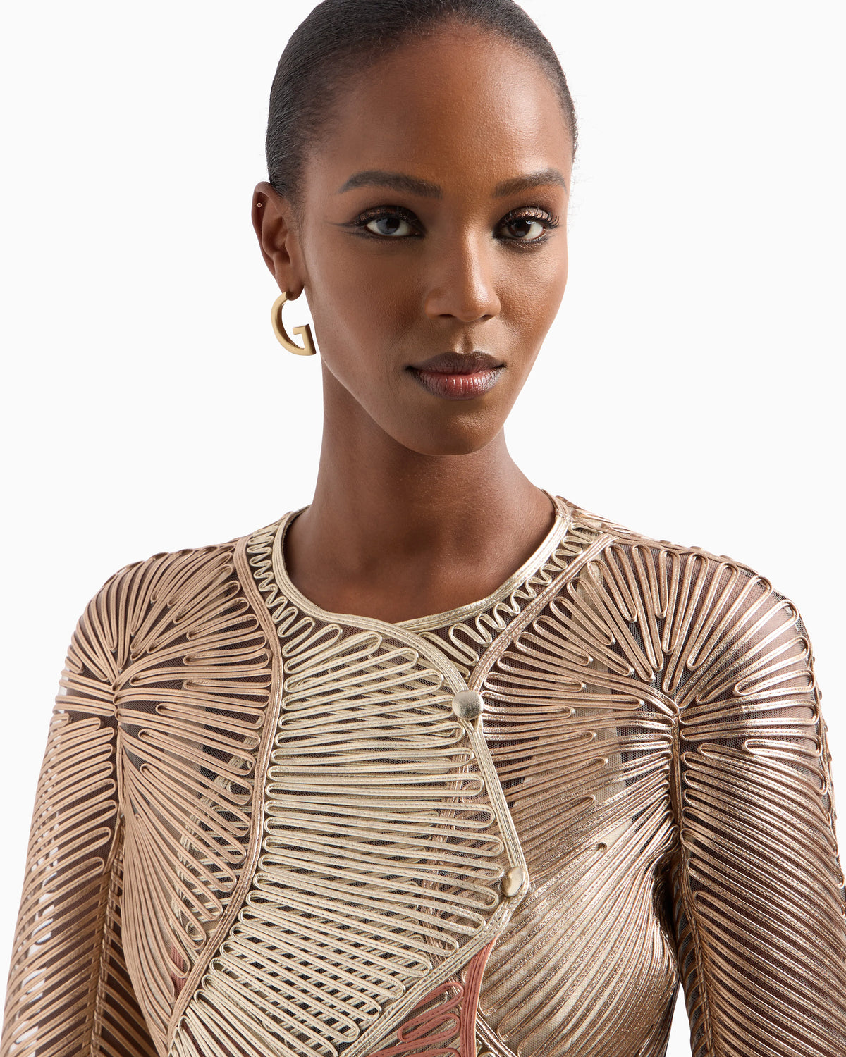 Pearlised nappa-leather jacket