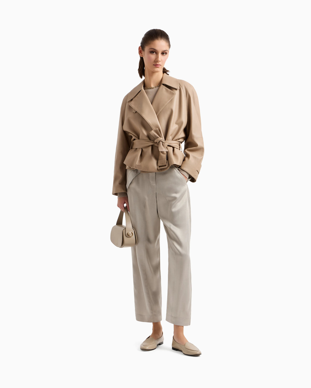Cashmere crew-neck jumper with embroidery