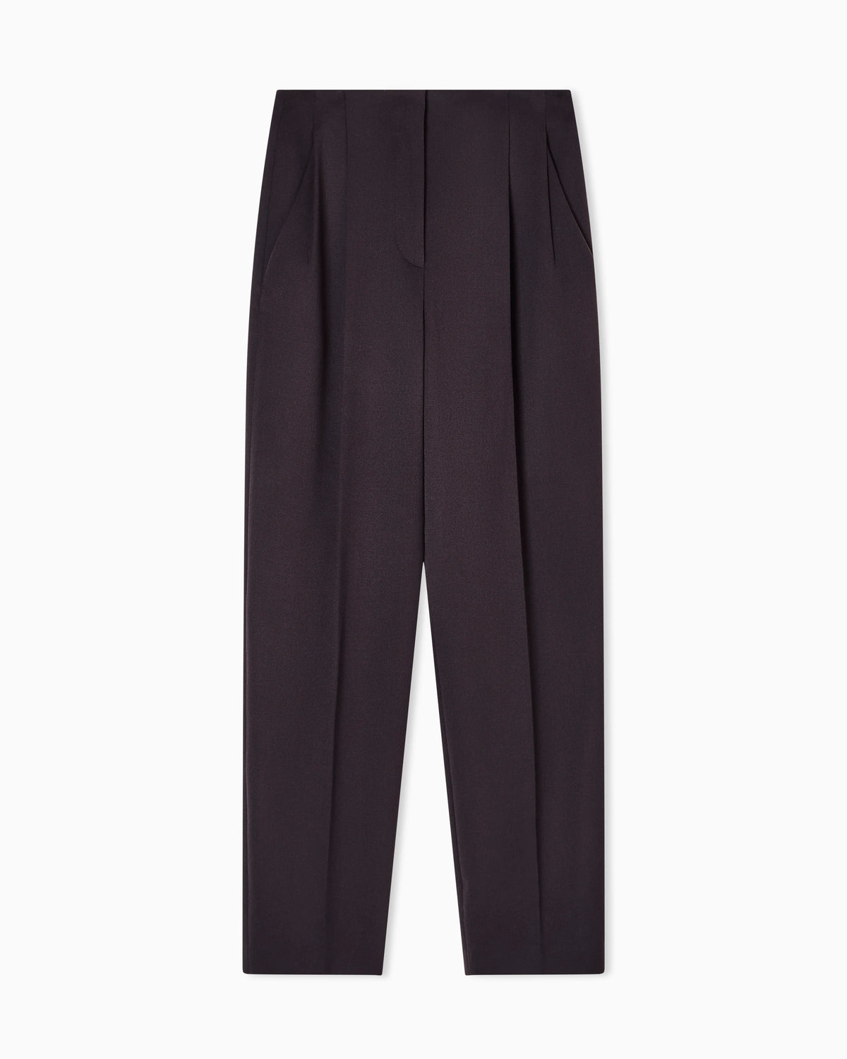 Single-darted wool trousers