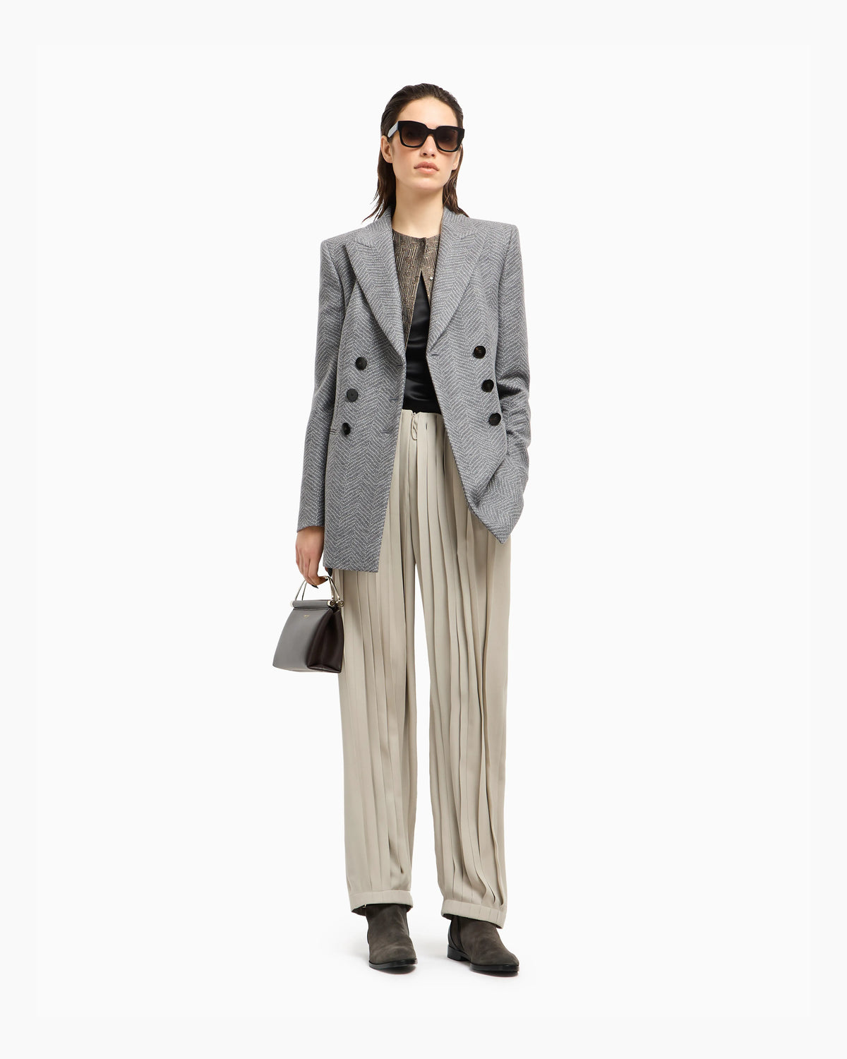 Single-breasted waistcoat in jacquard silk and wool