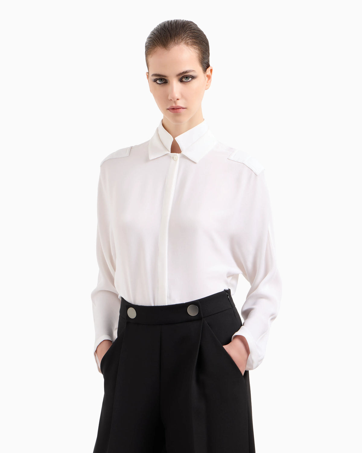 Triple silk georgette shirt